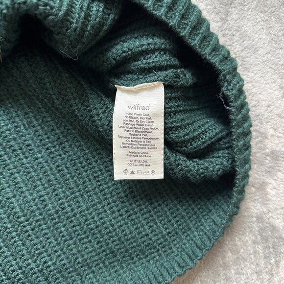 Aritzia Wilfred Montpellier Turtleneck Sweater Merino Wool Oversized Size XXS - Picture 5 of 6